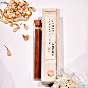 Jasmine White Sandalwood Incense - Handcrafted Jasmine & Sandalwood Incense - Floral Aromatherapy for Your Home