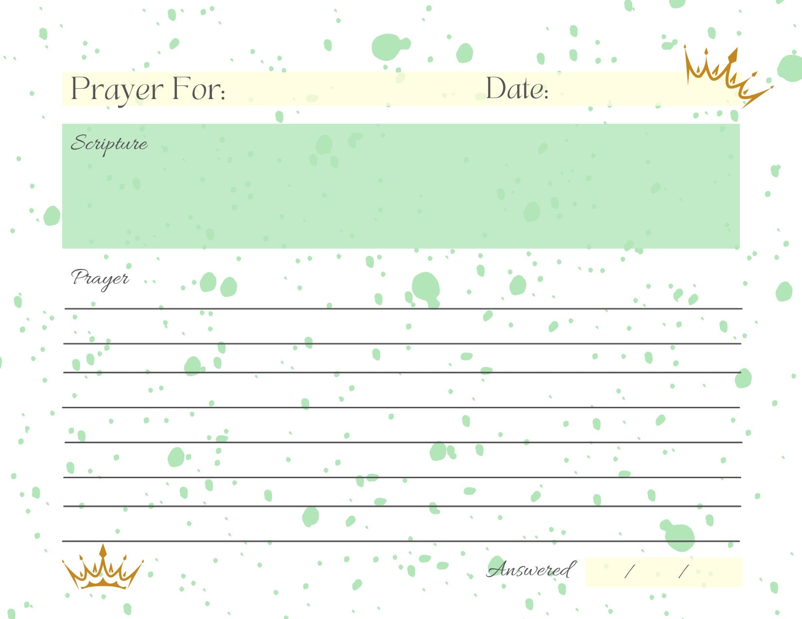 Splatter Prayer Cards Blank Prayer Cards, Downloadable Cards for ...