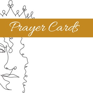 Queen Prayer Cards - Blank Prayer Cards, Downloadable Cards for Prayers, Printable Prayer Card Set,  Prayer group, Prayer cards for Women