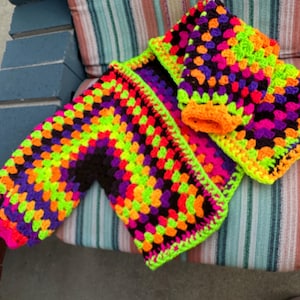 Kids Rainbow Cardi - Crochet Cardigan, 4T-5T Sweater, Colorful Kids Sweater, All weather sweater, Kids Clothes