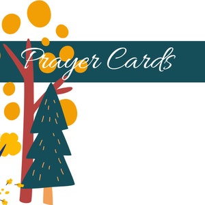 Trees Prayer Cards - Blank Prayer Cards, Downloadable Cards for Prayers, Printable Prayer Card Set,  Prayer group, Prayer cards for Women