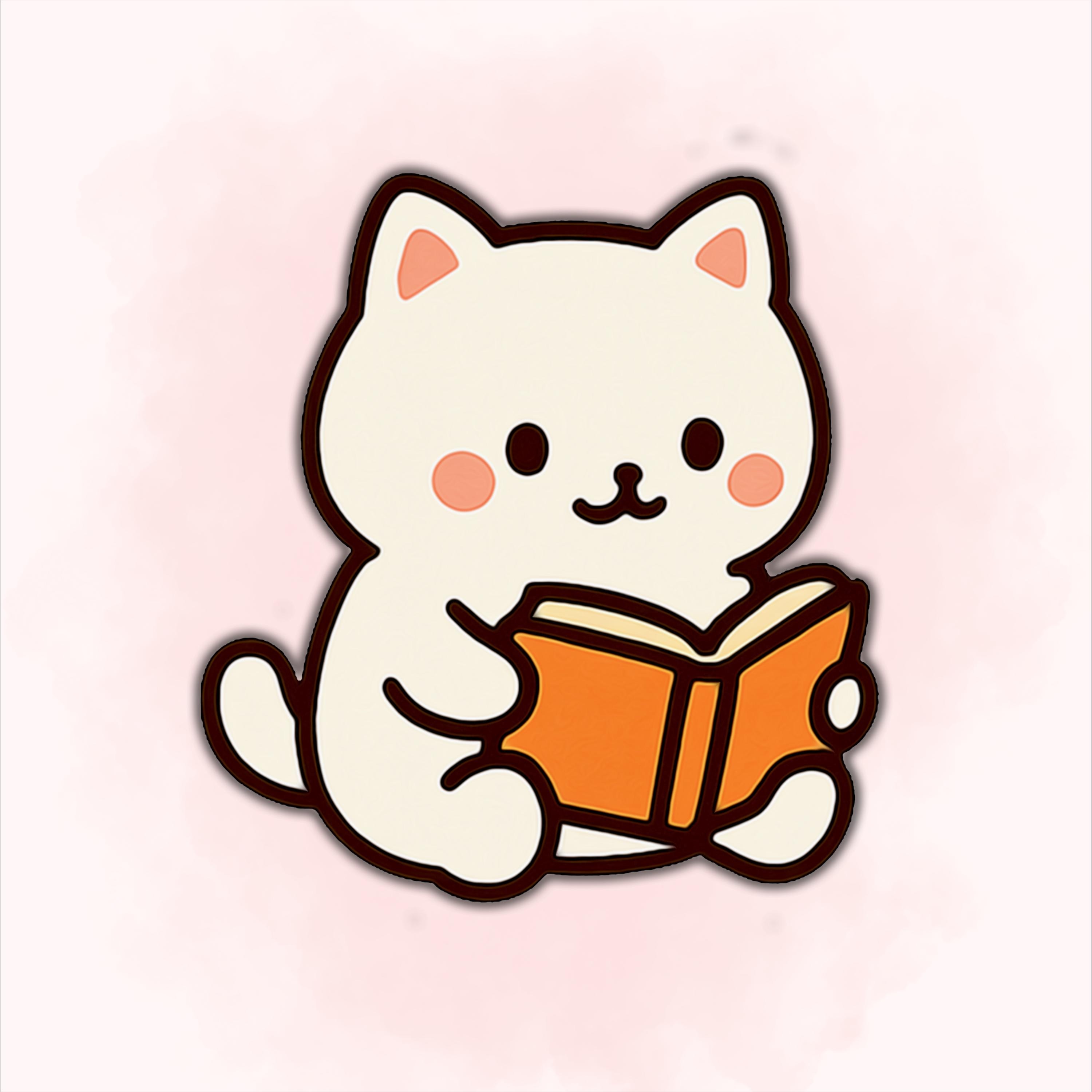 Daily Routine Chibi Cute Daily Routine Cat Clipart - Chibi Cats Stickers Bundle, Digital ...