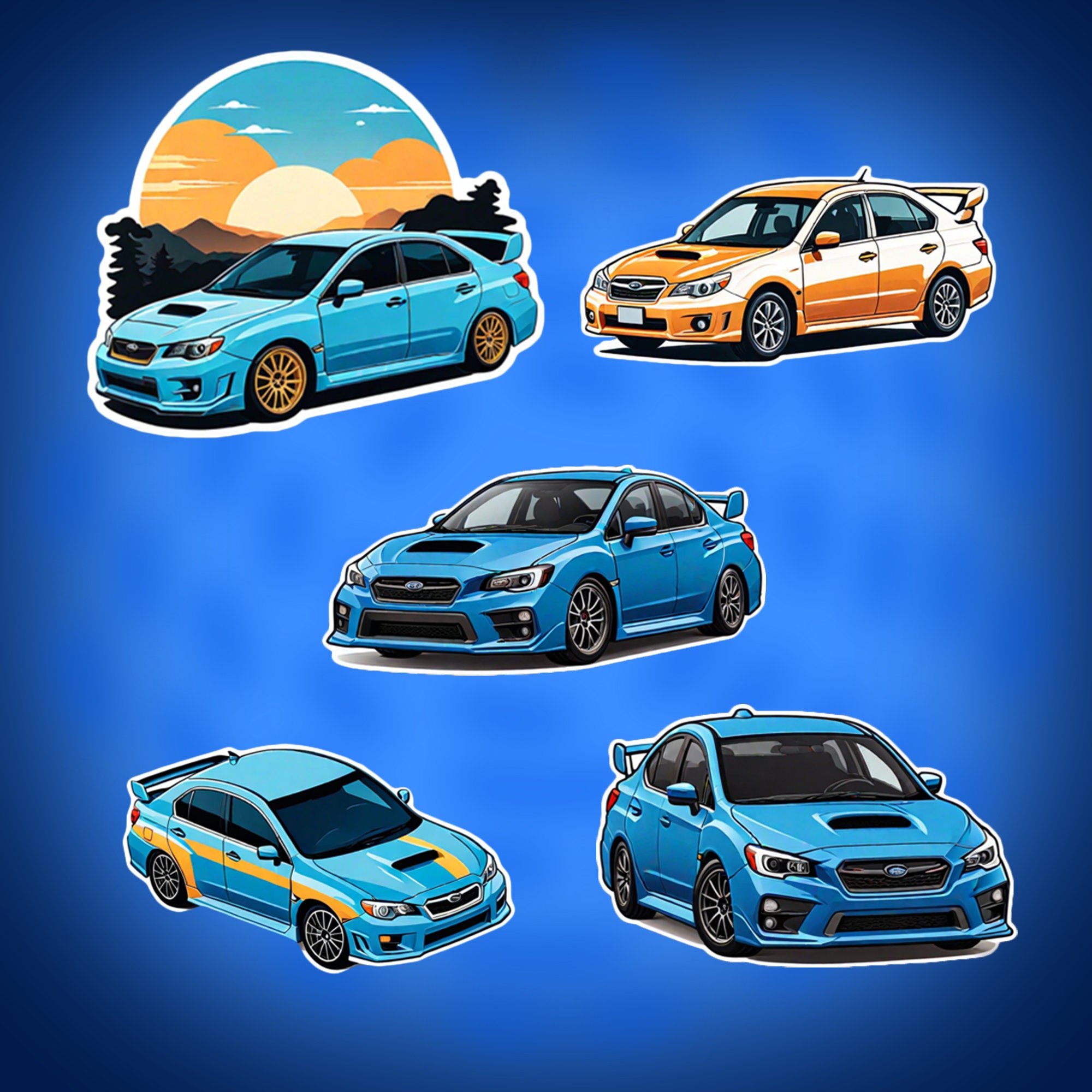 Subaru Sticker, Ready to Print Sticker, Digital Decoration Etsy