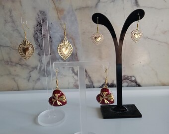 stunning heart earrings