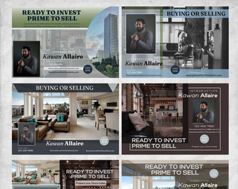 6 Real Estate Postcard Templates Introduction, Just Listed, Just Sold 3 Back Designs Realtor Farming Marketing