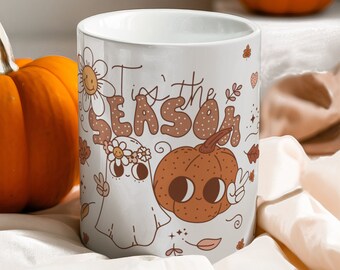 Happy Halloween Polar Bear Pumpkin Indian' Travel Mug