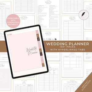 Wedding Planner Digital. Wedding Planner Goodnotes. iPad Wedding Planner. Wedding Planning. Wedding Checklist. Wedding Timeline.