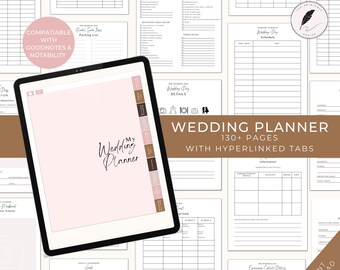 Wedding Planner Digital. Wedding Planner Goodnotes. iPad Wedding Planner. Wedding Planning. Wedding Checklist. Wedding Timeline.