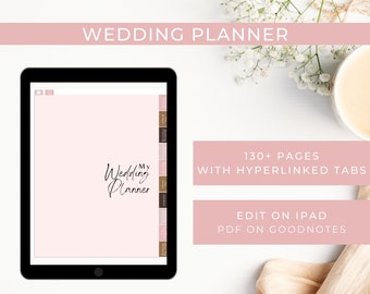 Digital Wedding Planner For iPad. Wedding Planning. Wedding Checklist. Wedding iPad Goodnotes Planner. Wedding To Do List. 130+ Pages