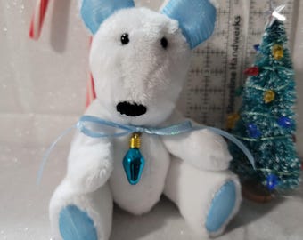 Handmade Miniature Teddy Bear: Soft Furry Collectible
