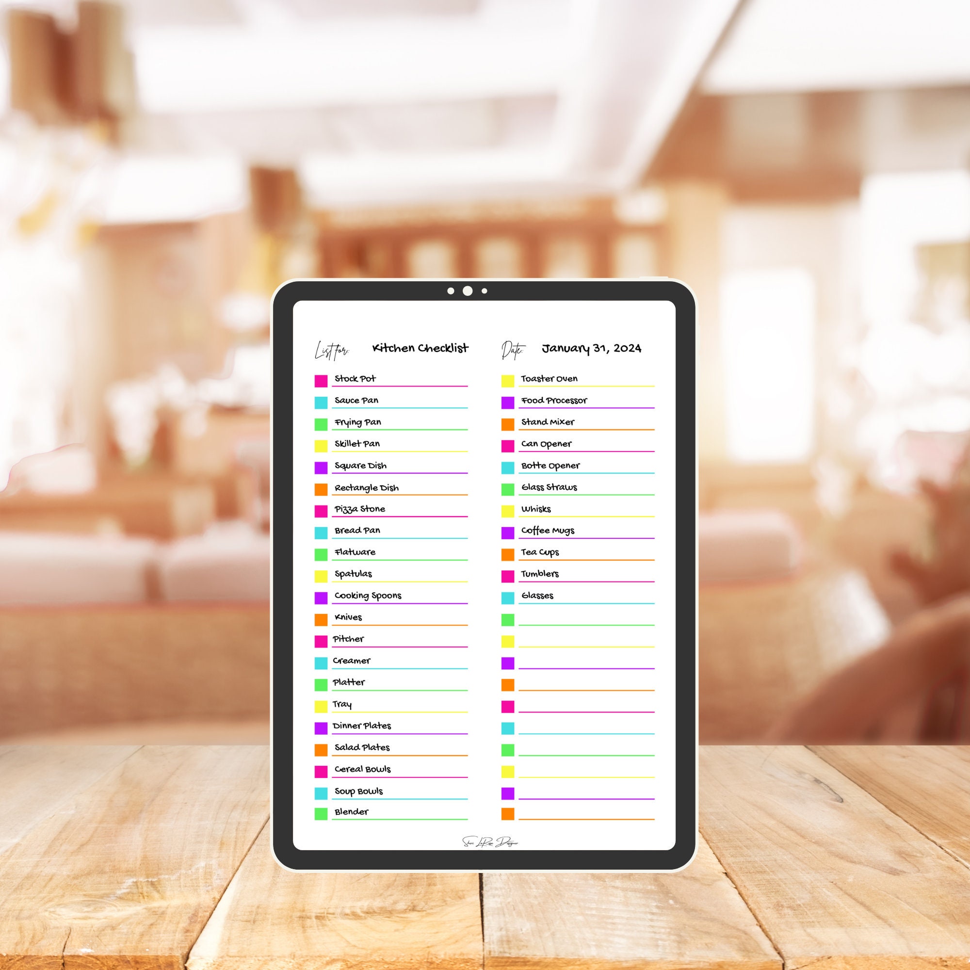 Neon planner adhd checklist child pdf checklist for college students