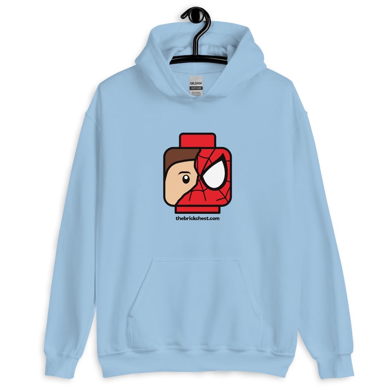 Spidey Super Hero Minifigure Head Custom Unisex Hoodie