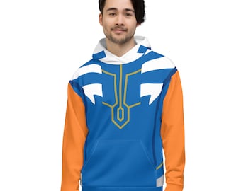 Blue Stripe Orange Rebel Snips Fulcrum Unisex Hoodie