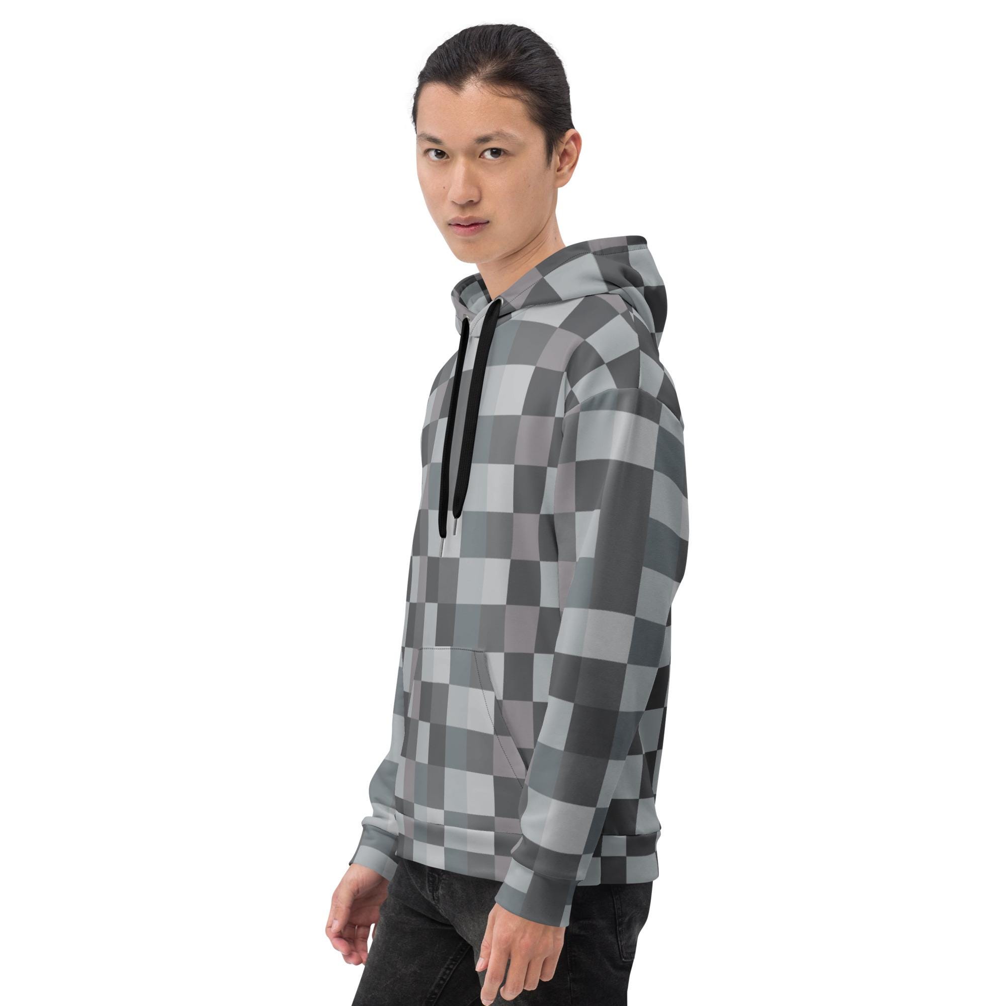 Pixel Block Gamer Unisex Hoodie - Retro Gaming Sweatshirt Green