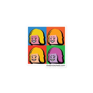 Brick Minifigure Warhol Heads Bubble-free stickers