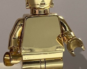 Custom Lego Gold & Chrome C3PO Minifigure