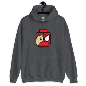 Spidey Super Hero Minifigure Head Custom Unisex Hoodie