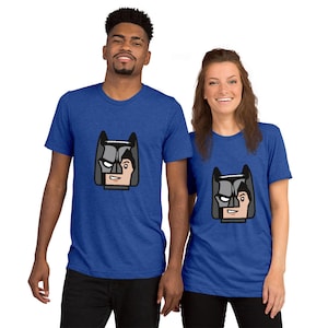 Custom Building Brick Lego Style Bat Man Minifigure Head cotton Short sleeve t-shirt