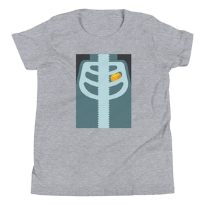 Custom Building Brick Lego Style Xray Brick Truhe Skelett Jugend Kurzärmeliges T-Shirt
