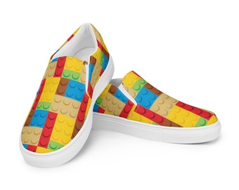Building Bricks Men’s Slip On Canvas Shoes