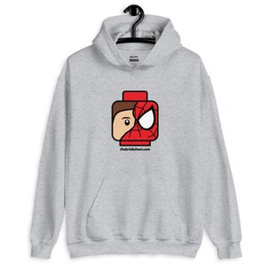Spidey Super Hero Minifigure Head Custom Unisex Hoodie