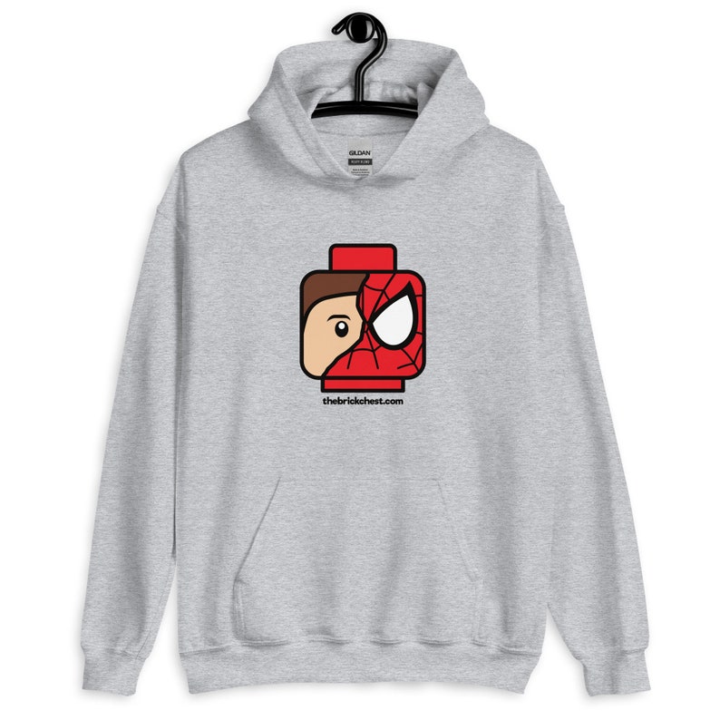 Spidey Super Hero Minifigure Head Custom Unisex Hoodie