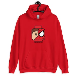 Spidey Super Hero Minifigure Head Custom Unisex Hoodie
