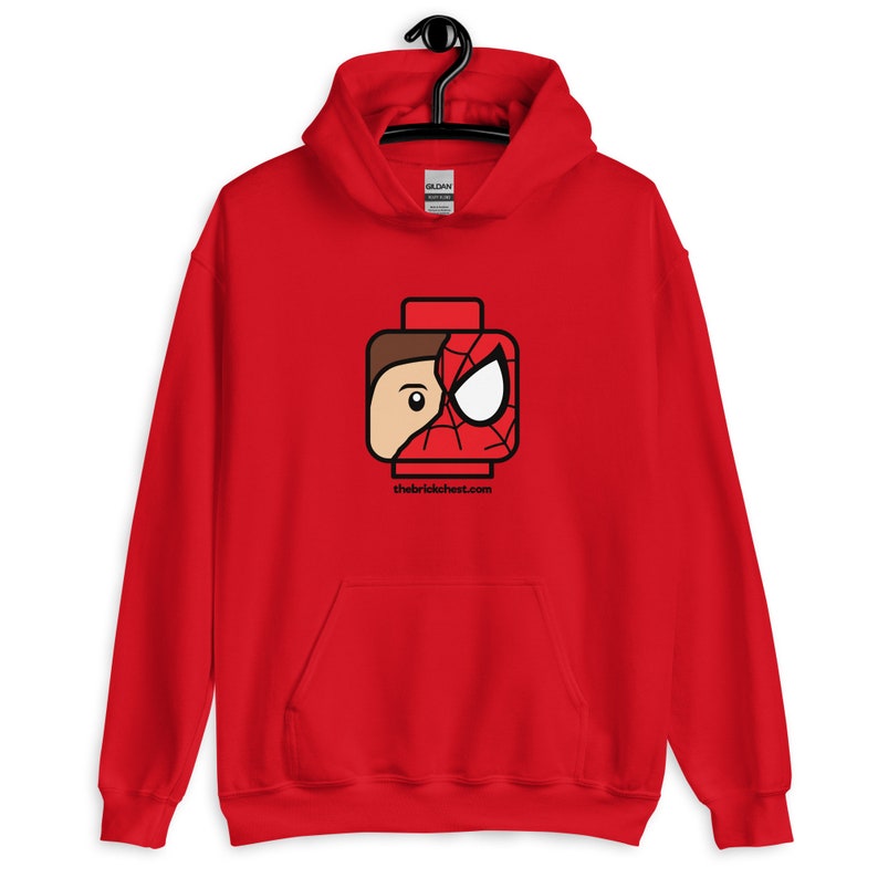 Spidey Super Hero Minifigure Head Custom Unisex Hoodie