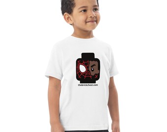 Custom Building Brick Lego Style Spidey Spin Miles Minifigur Kopf Baumwolle Kinder Kleinkind T-Shirt