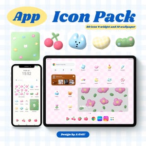 Puffy Pastel App Icon Pack for Phones and Tablets (iOS and android)