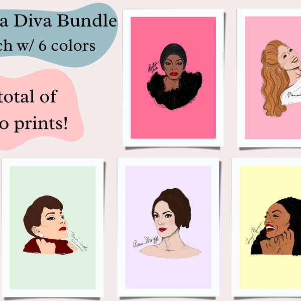 Iconic Opera Diva Prints- 30 digital prints total!