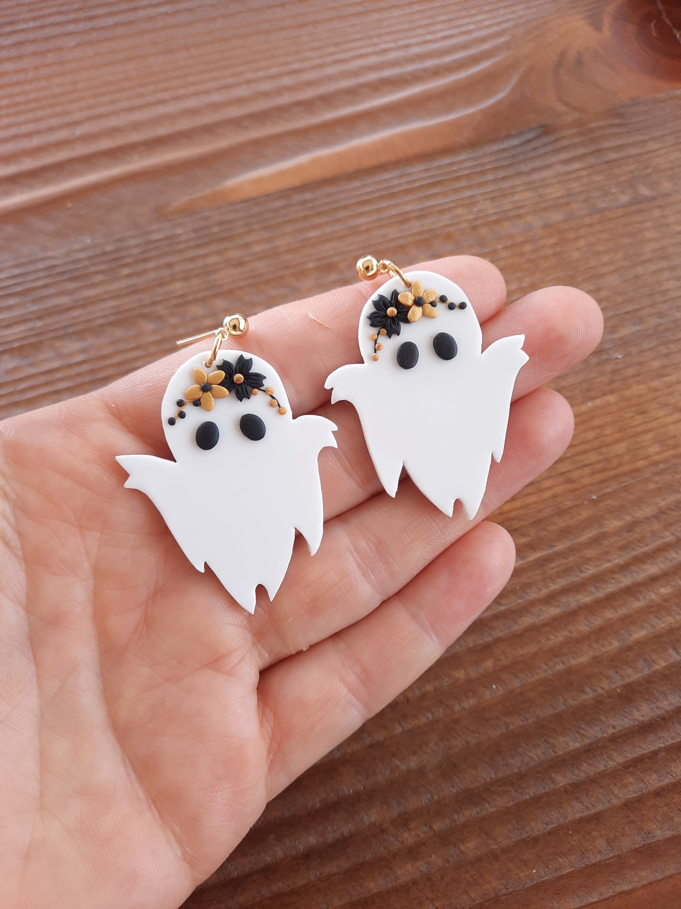 Ghost sale clay earrings