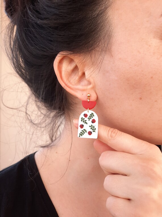 Miraculous ladybug cheap earrings gold