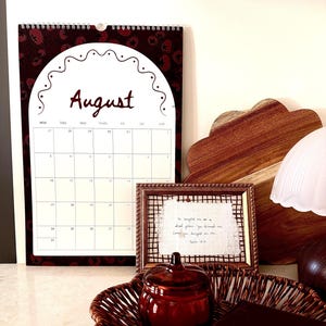 2026 2027 Academic Calendar Cozy Cottage Floral Patterns Vintage Style English Country Decor Dorm Room Gift