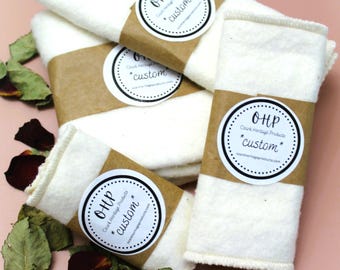 Custom Size Castor Oil Pack: Handmade Unbleached Cotton Flannel