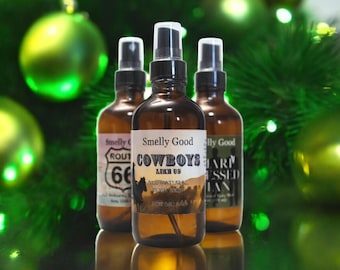 Men's All Natural Body Spray: Bourbon, Oak, Cedar, Vanilla, Sandalwood Scent, Alcohol-Free