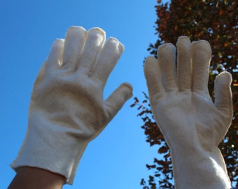 PAIR of Castor Oil Pack Glove Inserts | 100% All Natural Cotton| Handmade | Carpal Tunnel* | Arthritic Hands* |