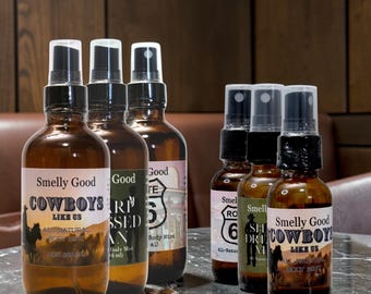 Men's All Natural Body Spray: Bourbon, Oak, Cedar, Vanilla, Sandalwood Scent, Alcohol-Free