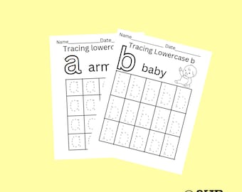 Lowercase Alphabet Tracing Worksheets | Preschool Alphabet Worksheets | Preschool Learning | Homeschooling | Toddler Learning
