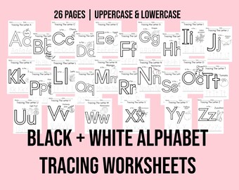 Alphabet Tracing Worksheets | Preschool Alphabet Worksheets | Preschool Learning | Homeschooling | Toddler Learning