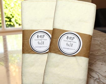 Cotton Flannel Castor Oil Pack Set of Two (9x18in) with Plastic Covers