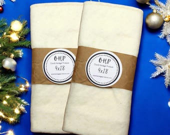 Cotton Flannel Castor Oil Pack Set of Two (9x18in) with Plastic Covers