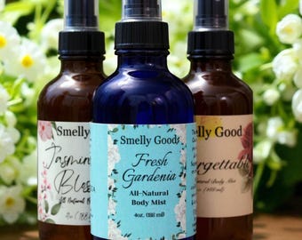 Women's Natural Body Mist: Jasmine, Gardenia, Rose - Alcohol-Free Perfume
