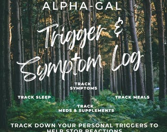Alpha-Gal Trigger Log | AGS | Printable | Digital | Edit in PDF Editor |
