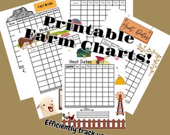 Farm Charts | Farm Helpers | Heat Charts | Track Heat Cycles | Farm records| Calculate Due Dates | Mark Breeding Dates | Livestock Records |