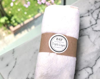 Wool Cotton Triple Layer Castor Oil Pack  with plastic cover ~Handmade in the Missouri Ozarks~