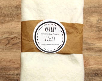 11x11 Unbleached | Handmade | 100% Cotton Castor Oil Pack~Size Medium~ w/Plastic Cover | Buy 3 Get One Free!!