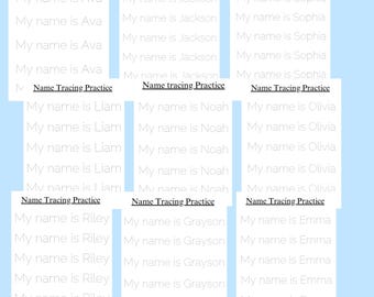 Custom Name Tracing Worksheets | Preschool Name Tracing | Personalized Name Tracing Sheets | Printable Worksheets | Learning at Home |