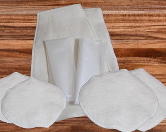 All Natural Cotton Breast/Chest Packs W/Plastic Covers | Unbleached | All Natural Cotton | Handmade | Buy 3 Get 1 Free!!!! |