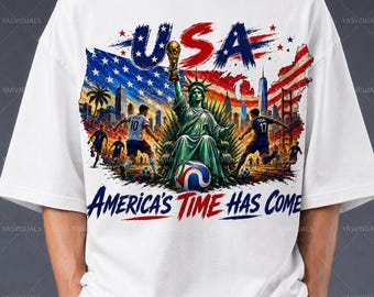 Wereldkampioenschap voetbal 2026 VS, png, ontwerp Amerikaans voetbalshirt - voetbalfan png - afdrukbaar voetbalkunstwerk
